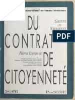 Lefebvre, H. (1990) - Du Pacte Social Au Contrat de Citoyenneté. En, Du Contrat de Citoyennete.