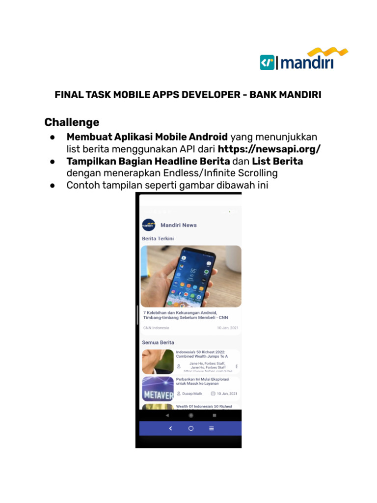 Aplikasi Berita Mobile Bank Mandiri PDF