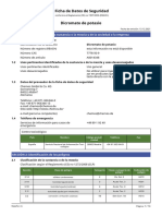 Ficha de Datos de Seguridad Dicromato de Potasio