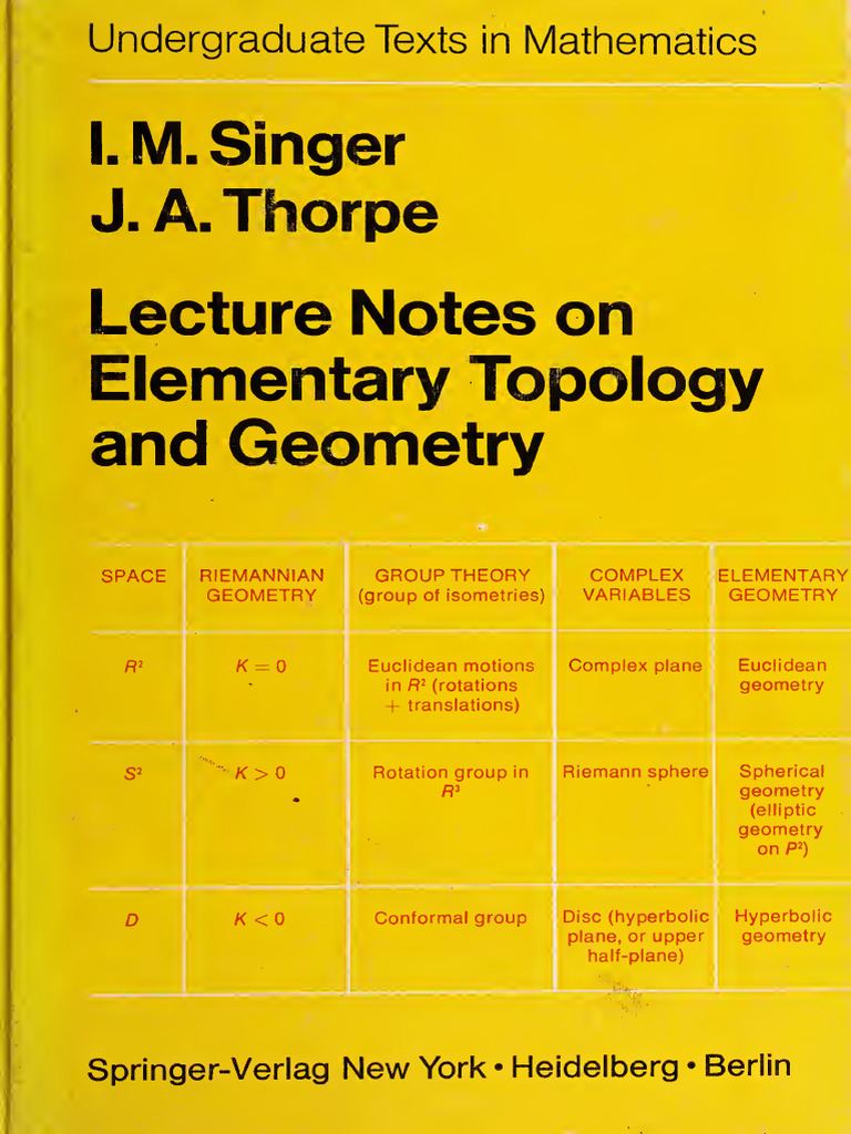 Lecture Notes on Topology and Geometry | PDF | Compact Space ...
