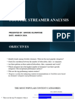 Presentation On Youtube Streamers Analysis