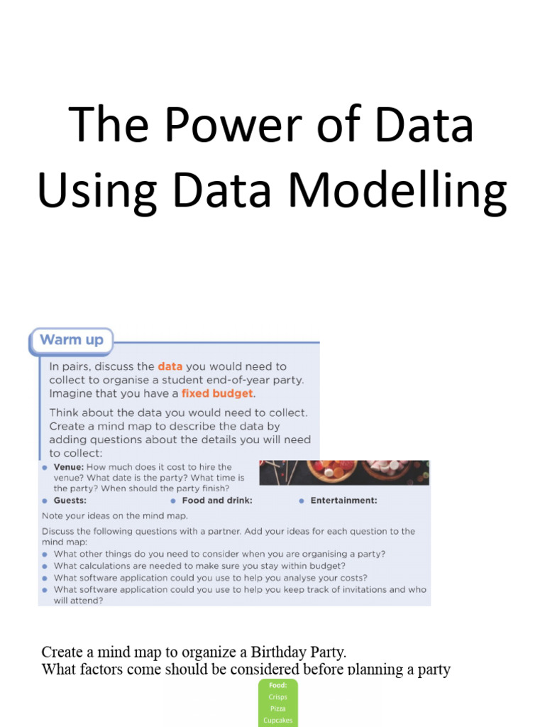 Data Modeling for Event Planning | PDF