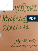 Abnormal Psychology Practical. Mehar Dhody. Roll No. 19FBSSUGPSY049
