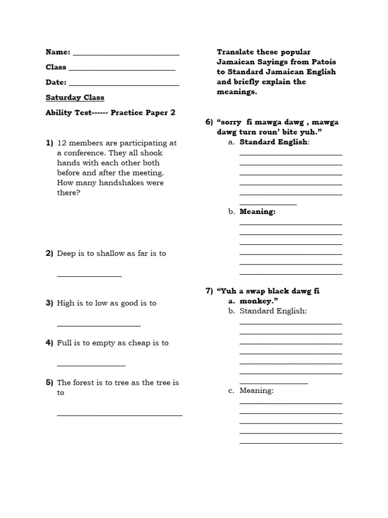 Ability Test For Seniors Over 70 Pdf