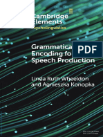 Grammatical Encoding For Speech Production