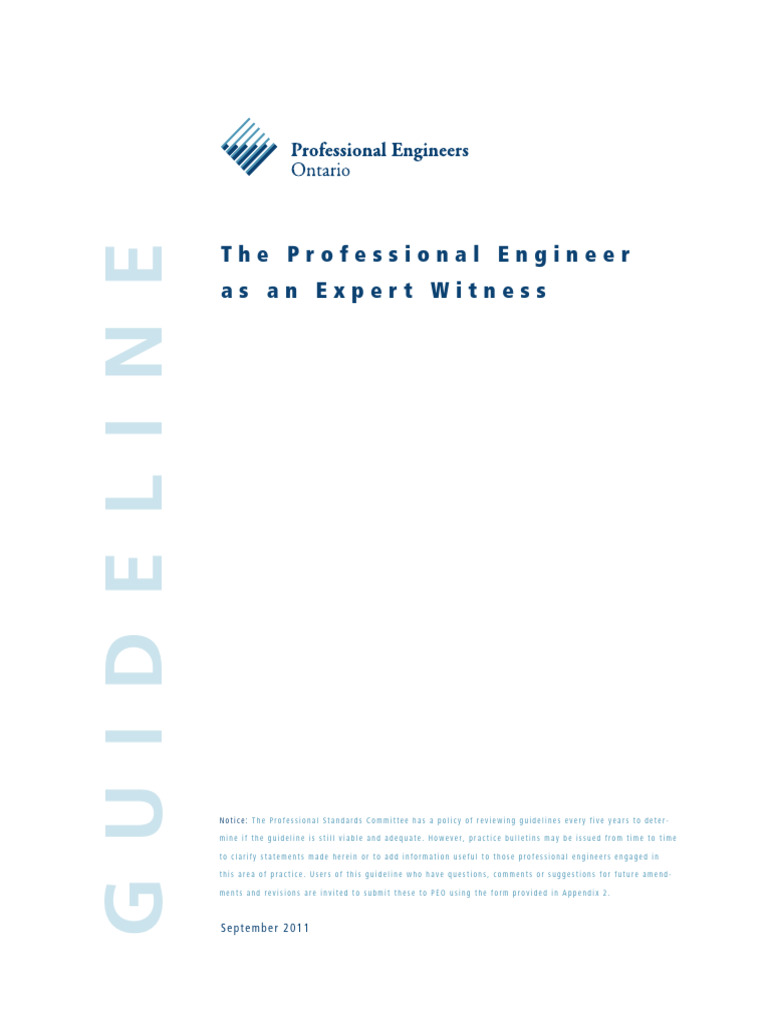 The Professional Engineer As An Expert Witness | PDF | Expert Witness ...