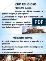 5.ACTIVIDAD - Cultura Religiosa, EL HECHO RELIGIOSO (Preguntas) - 2024