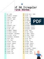 50 Irregular Preterite Spanish Verbs You Want To Use Often PDF