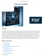 Secure Coding Practice Checklist