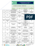 CALENDÁRIO ATIVIDADES FEVEREIRO