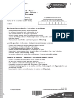French B Paper 1 Question Booklet SL