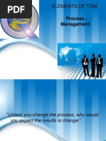 Elements of TQM:: Process Management