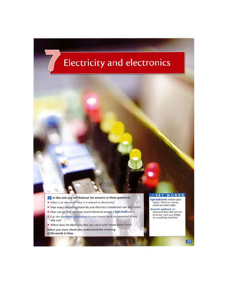 3º ESO U.D. 3 Electricity and Electronics PDF PDF