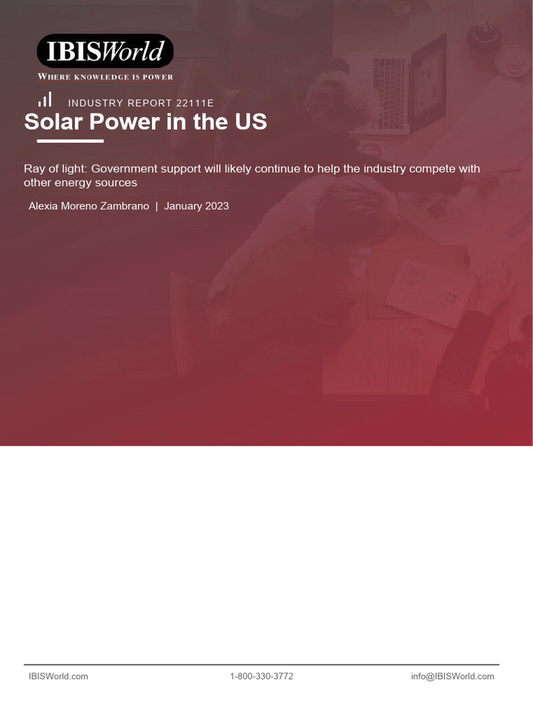 22111E Solar Power in The US Industry Report | PDF | Solar Power ...