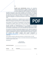 Carta para votación de Presidente de Capitulo FIHNEC Honduras sobre enmienda a estatutos 2da ronda feb 2024 a