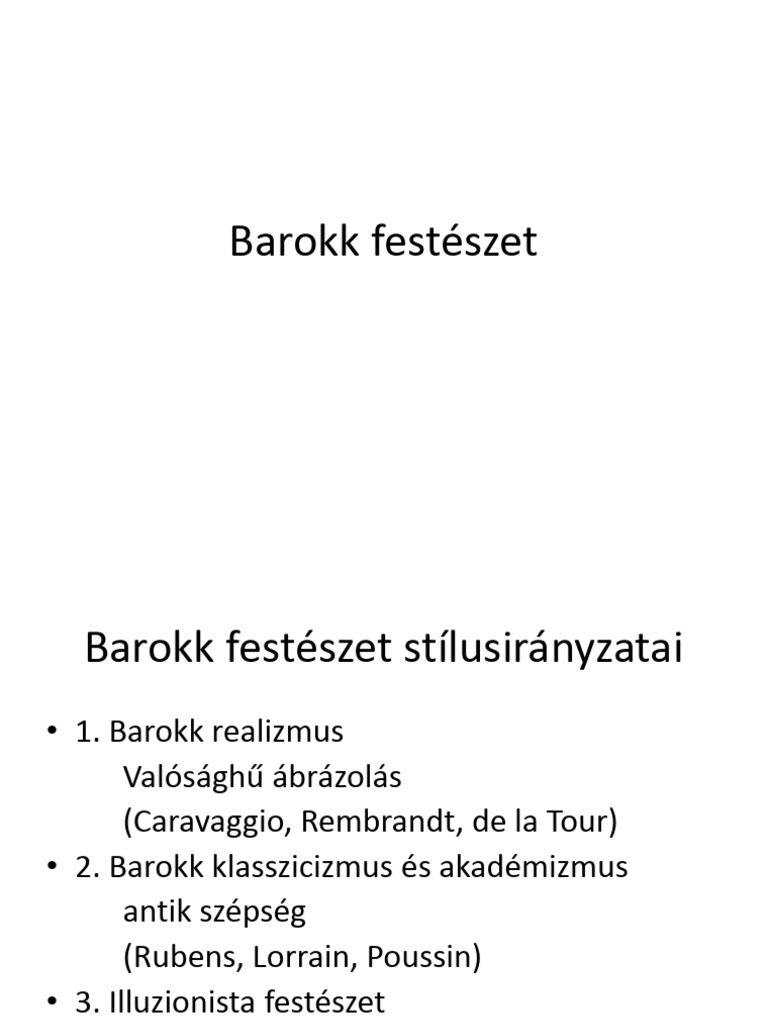Barokk Festészet | PDF
