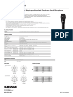 Product Specifications Product Specifications: KSM9HS Multi-Pattern Dual Diaphragm Handheld Condenser Vocal Microphone