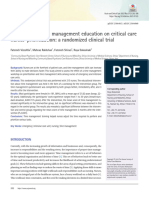 Artikel - The Effect of Time Management Education On Critical Care