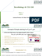 Basic Microbiology & CLS 241: Week - 7 Lab # 7