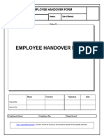 Handover Template