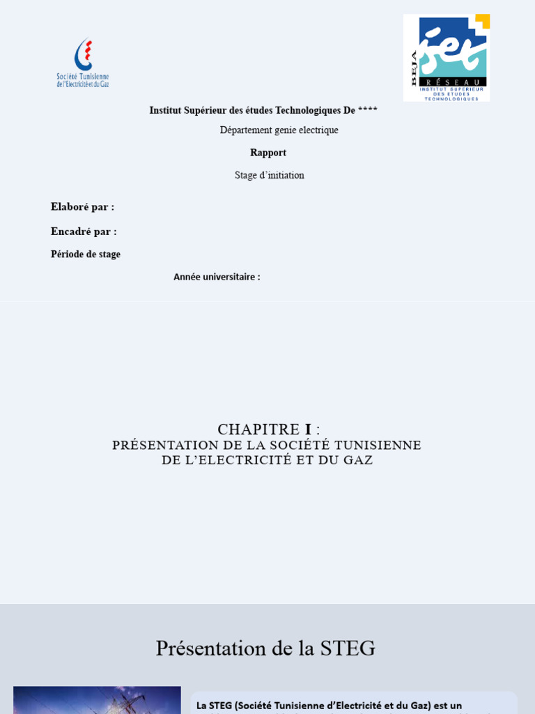 Rapport de stage sur la STEG et Rades | PDF | Chaudière | Turbine