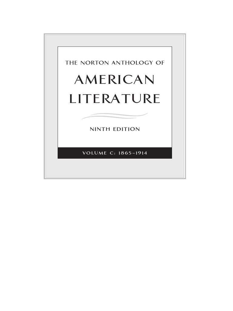 The Norton Anthology of American Literature, 18651914 PDF Indian