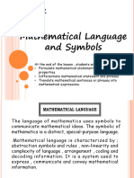 Lecture 2 Mathematical Language and Symbols