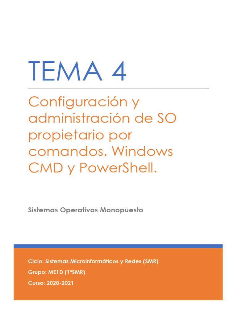 CMD y PowerShell: Comandos Esenciales | PDF | Archivo de computadora ...