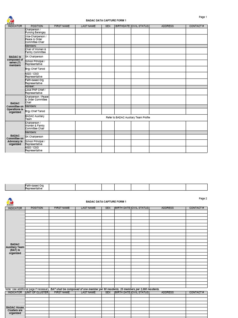 11-badac-data-capture-forms-pdf-health-care
