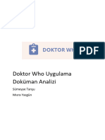 Doktor Who Uygulama Doküman Analizi