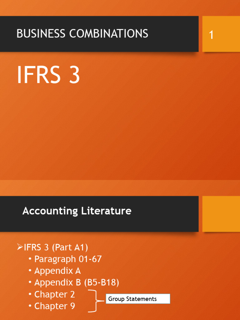 IFRS 3: Business Combinations Guide | PDF | Fair Value | Mergers And ...