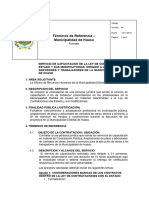 TDR Ley de Contrataciones del Estado y Modificatorias- Municipalidad de Huaso