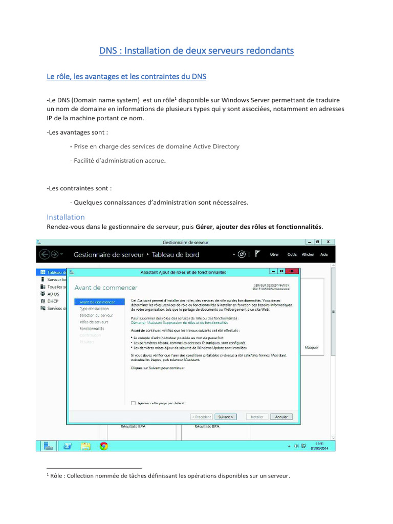 Installation de serveurs DNS redondants | PDF | Système de noms de ...