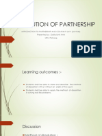 5 - Dissolution of Partnership