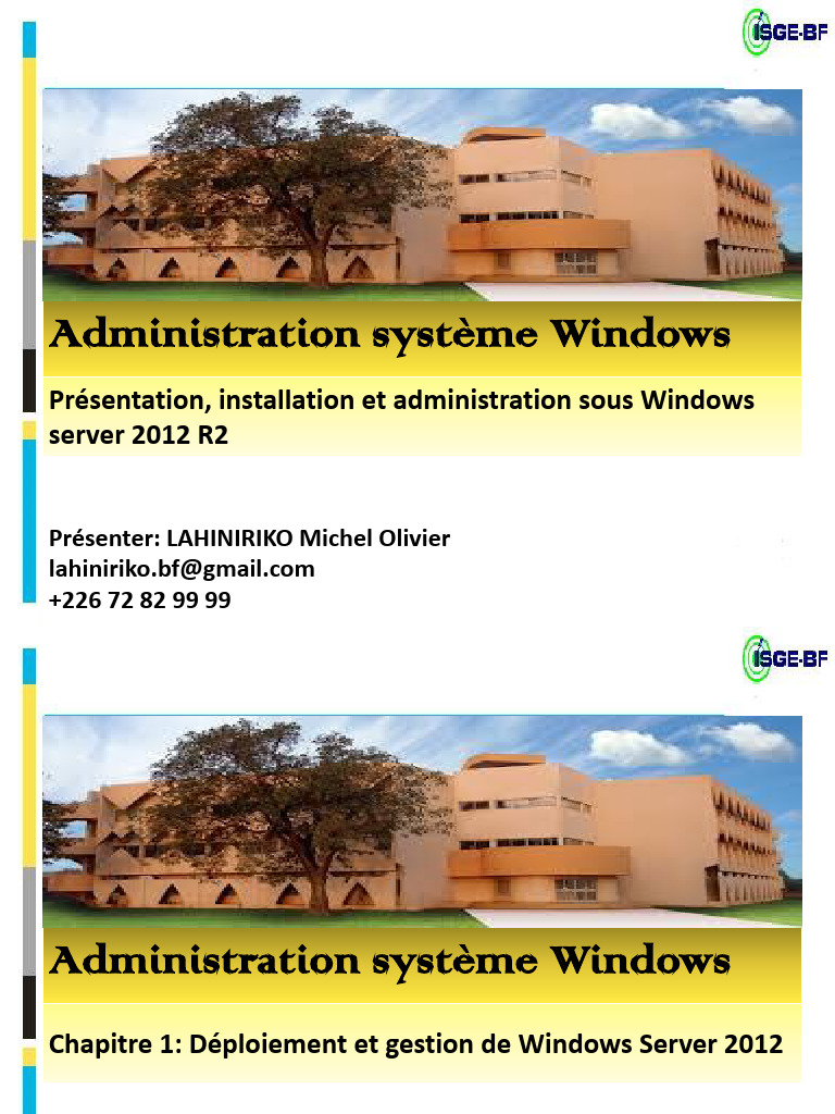 Administration de Windows Server 2012 R2 | PDF | Serveur (Informatique ...