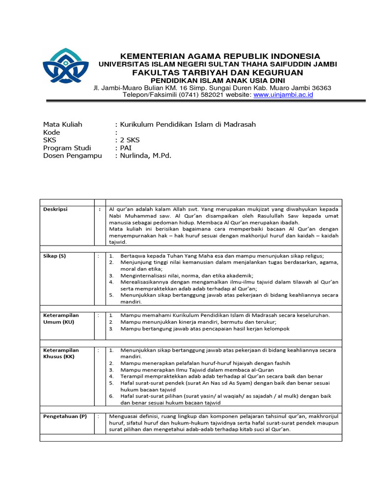 RPS Ilmu Tajwid 2024 | PDF