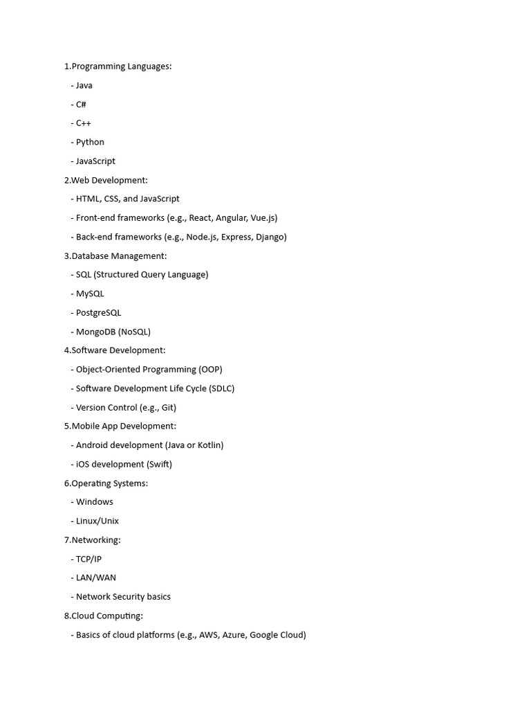 Essential Skills for Software Development | PDF