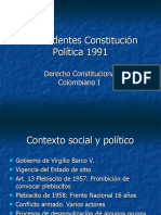 Antecedentes Constitución Política 1991
