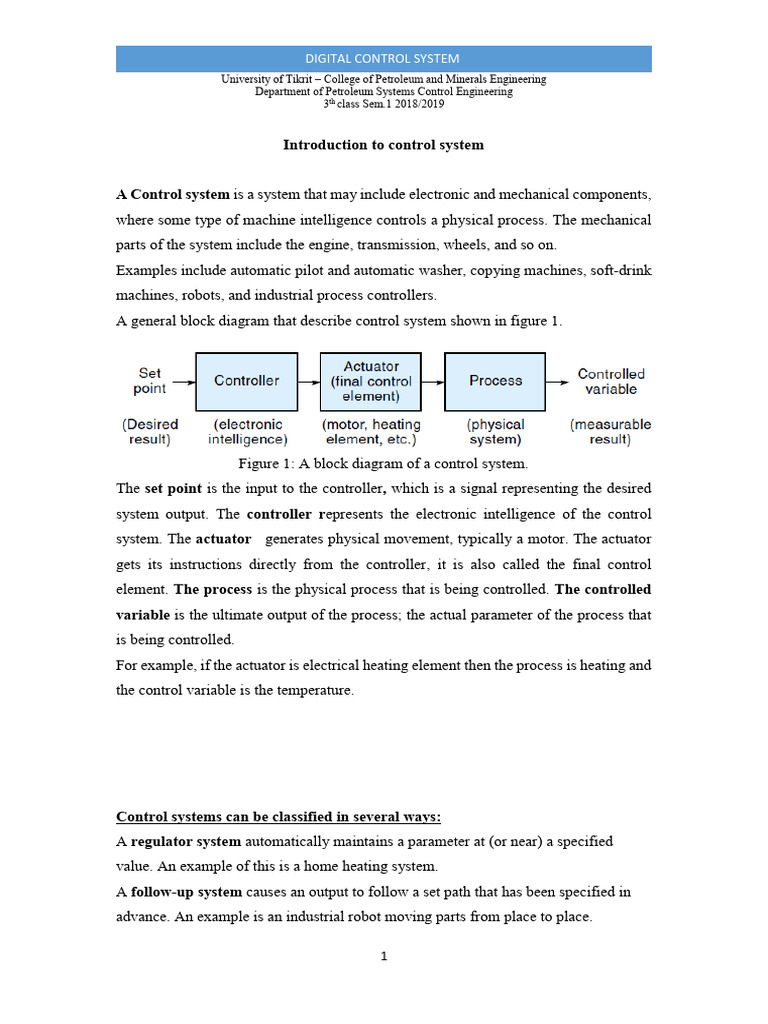 Digital Control (Unit-1) | PDF | Sampling (Signal Processing ...