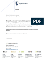 Carta Andrés D'Luyz Justificación Inasistencia