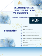 LES TECHNIQUES DE FIXATION DES PRIX DE TRANSFERT