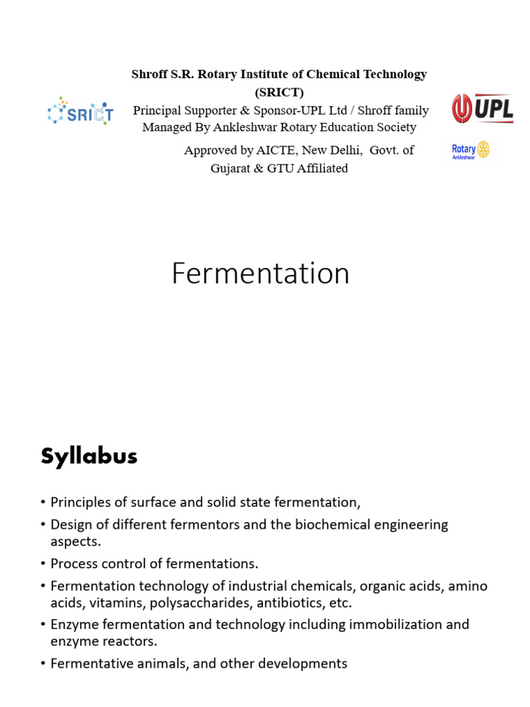 Fermentation Processes and Techniques | PDF | Valve | Metabolism
