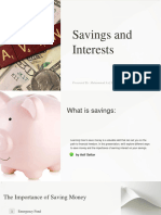 Savings and Interests