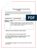 Evaluación Unidad IV HISTORIA