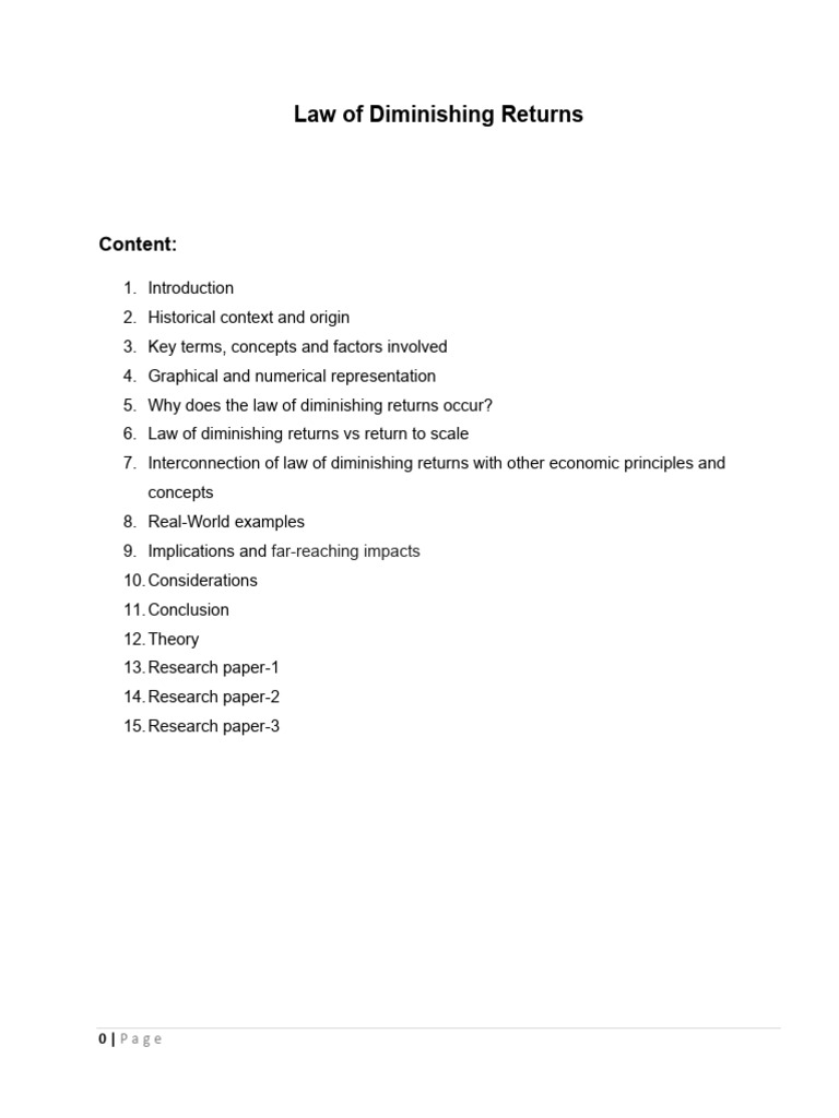Understanding Diminishing Returns | PDF | Economics | Labour Economics