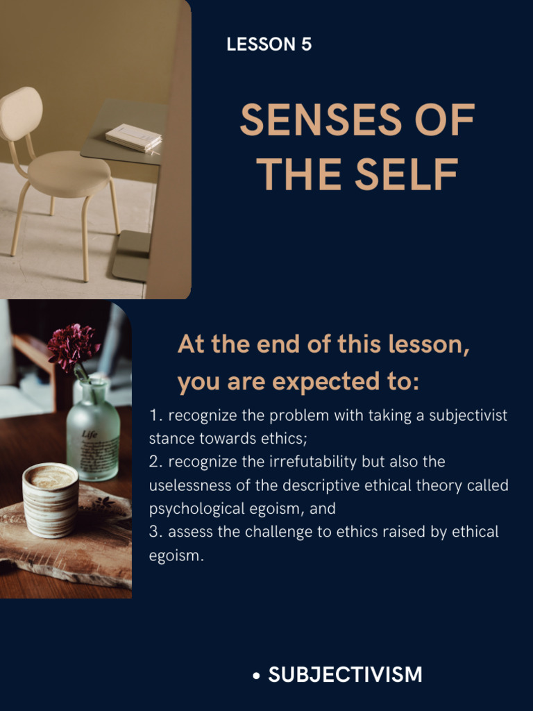 Senses of The Self Lesson 5 Ethics | PDF | Psychological Egoism ...
