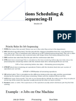 Session 14. Operations Scheduling Sequencing-II