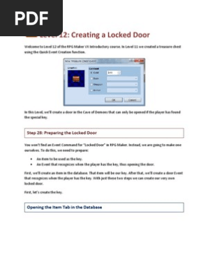 Rpgvx Tutorial Level 12 Menu Computing Human Computer