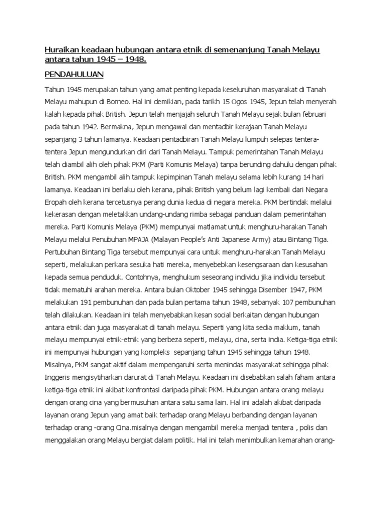 Draft- Hubungan Etnik=Pengenalan
