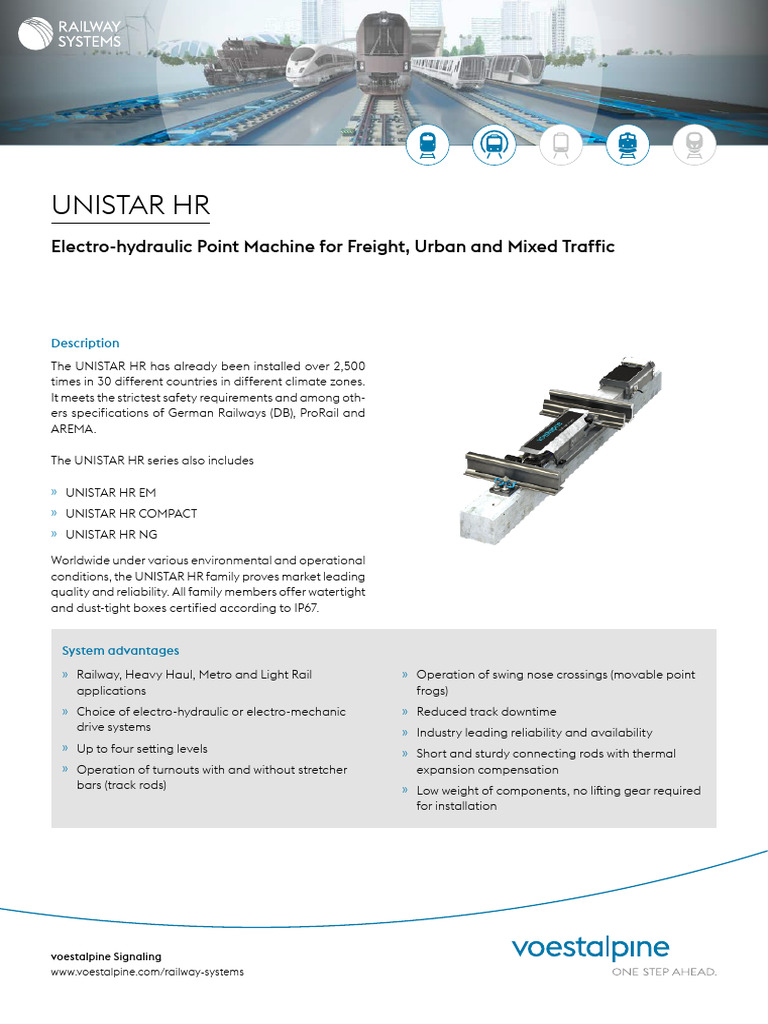 UNISTAR HR Point Machine Overview | PDF | Reliability Engineering ...